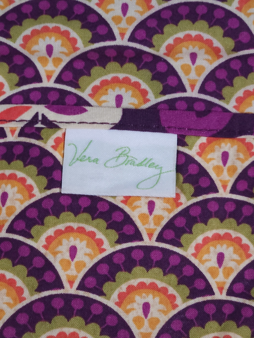 Vera Bradley Purple Quilted Crossbody Bag with Floral Paisley Print - Picture 5 of 7